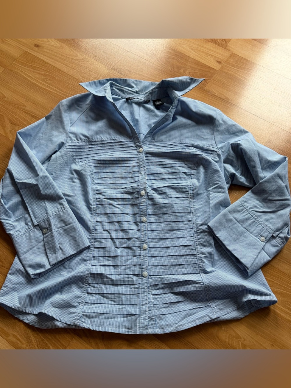 Zac & Rachel blue women’s button down long sleeve shirt size 1X amazing fit